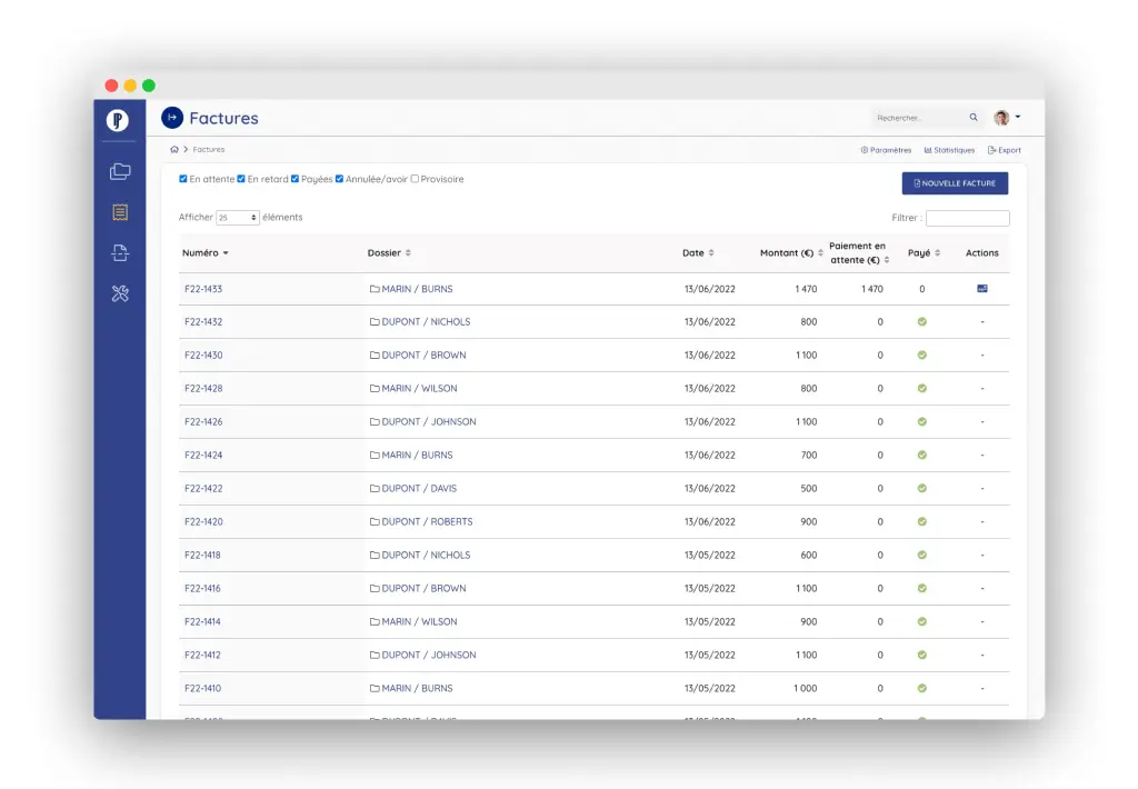 Synthèse des factures